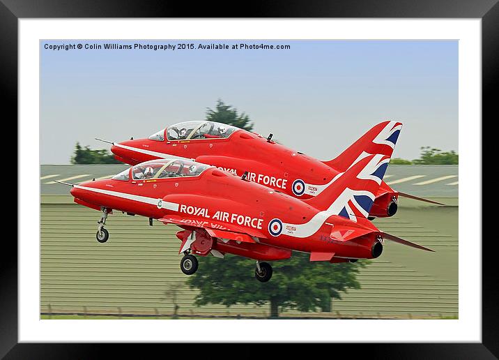  The Red Arrows Depart From Biggin Hill Framed Mounted Print by Colin Williams Photography