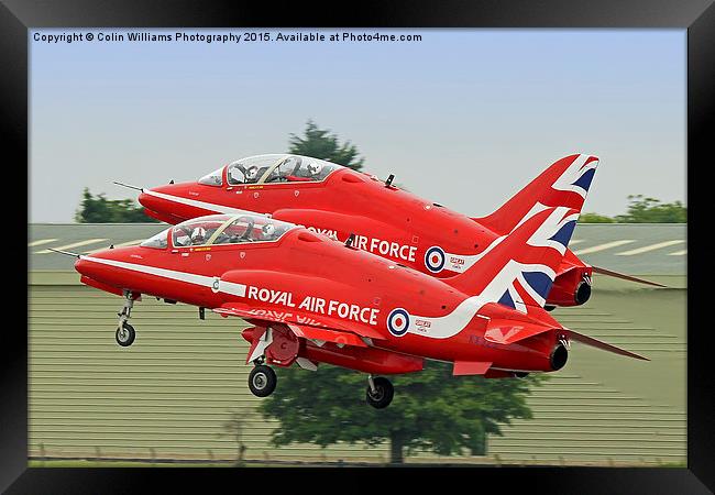  The Red Arrows Depart From Biggin Hill Framed Print by Colin Williams Photography
