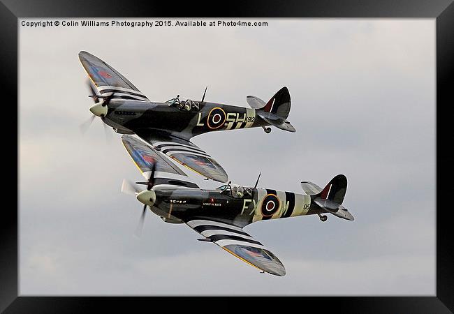  Twin Spitfires Biggin Hill Framed Print by Colin Williams Photography
