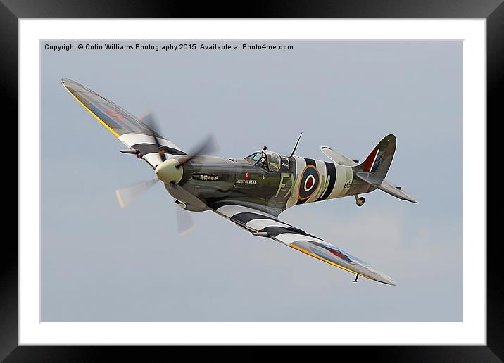  Spitfire Biggin Hill Framed Mounted Print by Colin Williams Photography