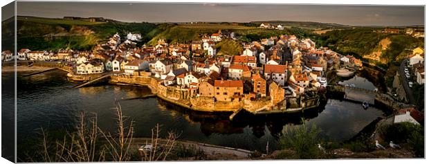 Staithes Dawn Panoramic Canvas Print by Dave Hudspeth Landscape Photography