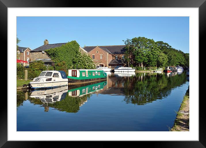  Lancaster Canal Reflections Framed Mounted Print by Gary Kenyon