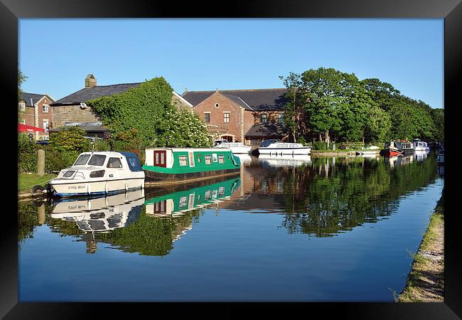  Lancaster Canal Reflections Framed Print by Gary Kenyon