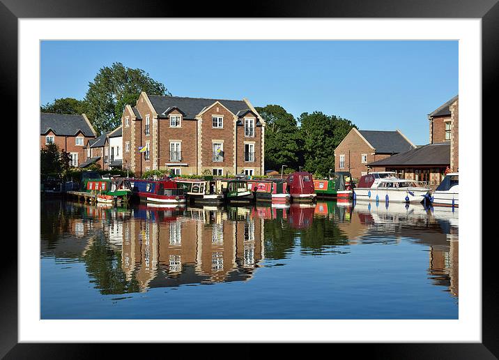 Reflections on the canal Framed Mounted Print by Gary Kenyon
