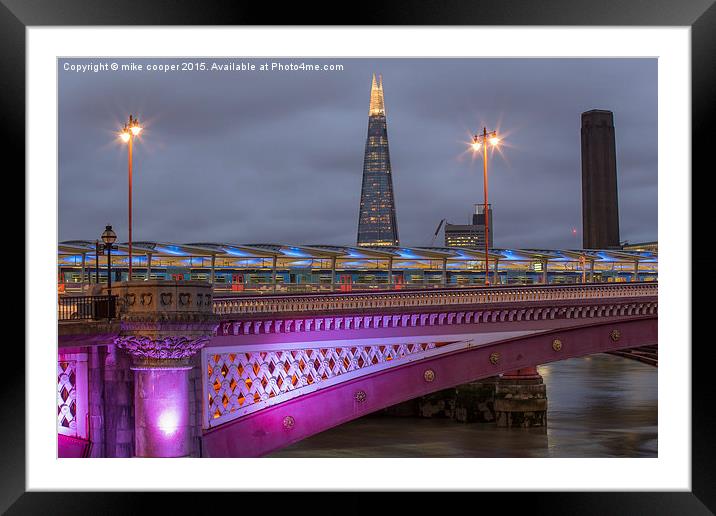 view over Blackfriars Framed Mounted Print by mike cooper