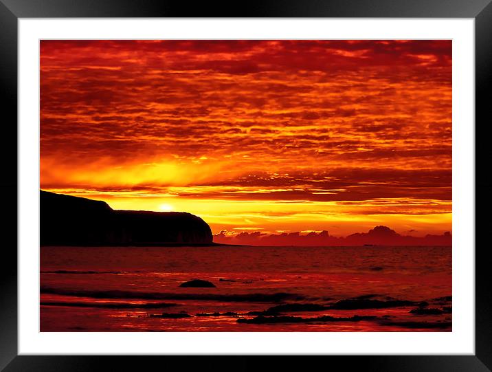  Red Sunset Framed Mounted Print by Svetlana Sewell