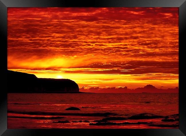  Red Sunset Framed Print by Svetlana Sewell