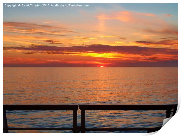  Sunset Over the Rail Print by Geoff Titterton