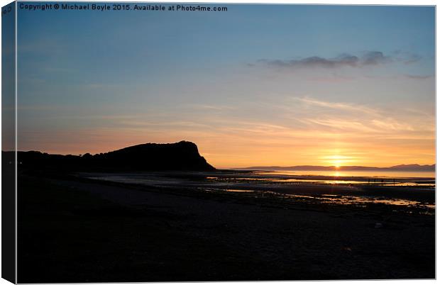  Sunset on the coast of Scotland Canvas Print by Michael Boyle
