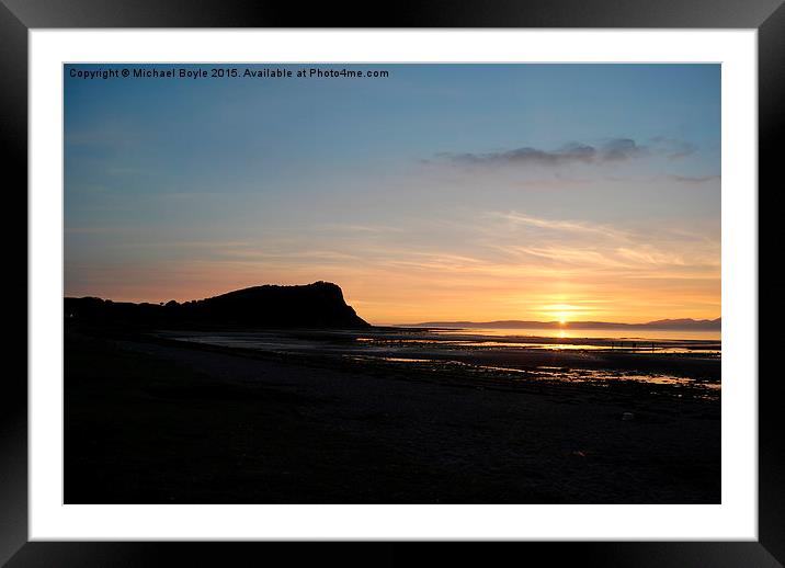  Sunset on the coast of Scotland Framed Mounted Print by Michael Boyle