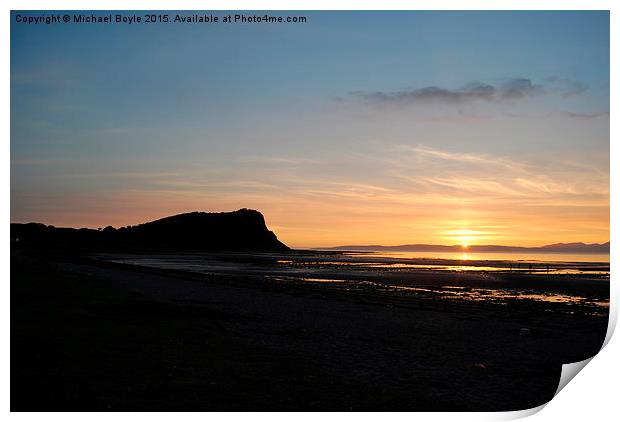  Sunset on the coast of Scotland Print by Michael Boyle