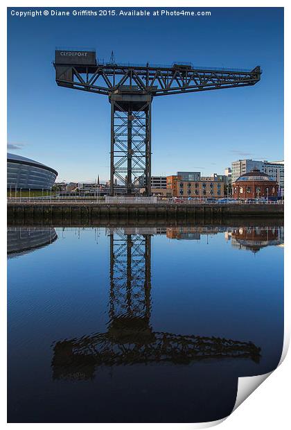  The Finnieston Crane Print by Diane Griffiths