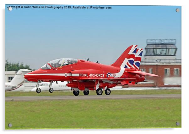  The Red Arrows Depart From Biggin Hill 2 Acrylic by Colin Williams Photography