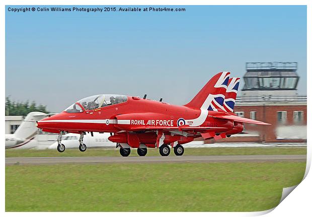  The Red Arrows Depart From Biggin Hill 2 Print by Colin Williams Photography