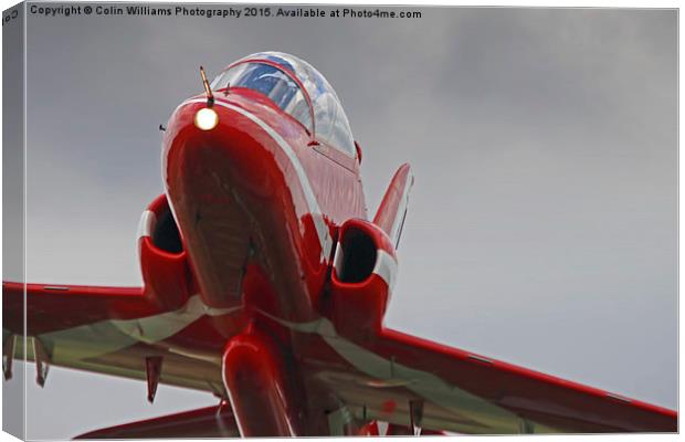 Red 10 Departs From Farnborough  Canvas Print by Colin Williams Photography
