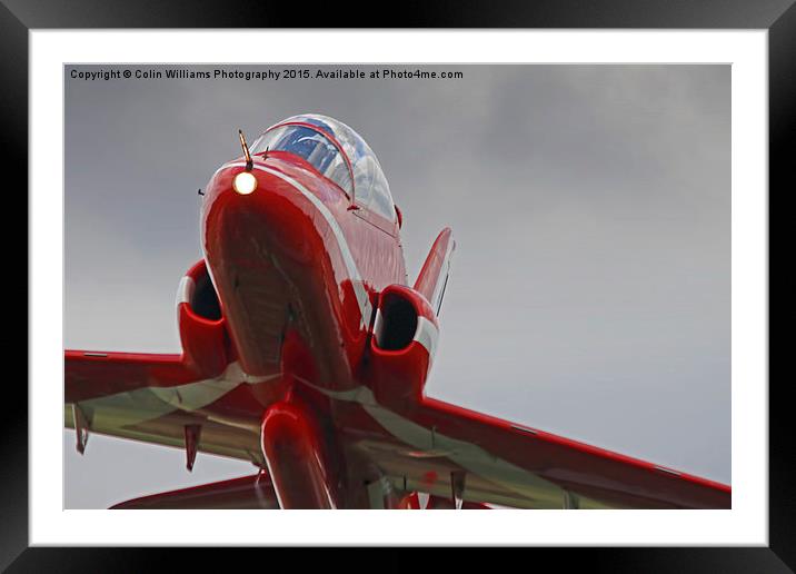 Red 10 Departs From Farnborough  Framed Mounted Print by Colin Williams Photography