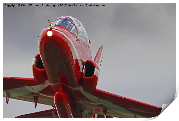 Red 10 Departs From Farnborough  Print by Colin Williams Photography