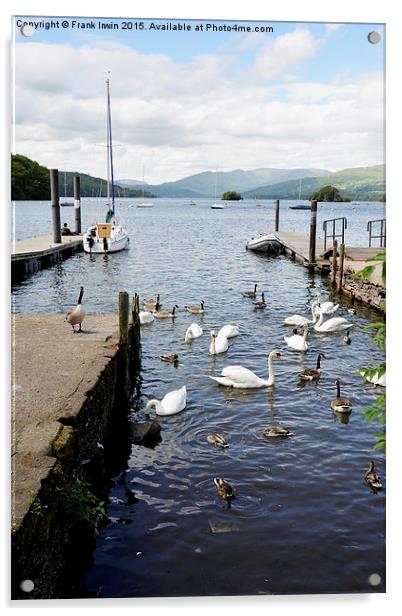  Mooring posts on Windermere Acrylic by Frank Irwin