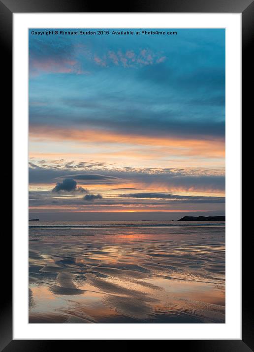  Sunset at Balnakeil Bay Framed Mounted Print by Richard Burdon