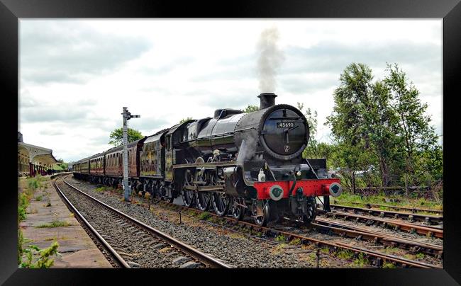  45690 Leander at Hellifield on 'The Dalesman' Framed Print by Andy Smith