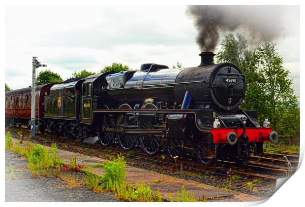  Leander at Hellifield heading 'The Dalesman' Print by Andy Smith