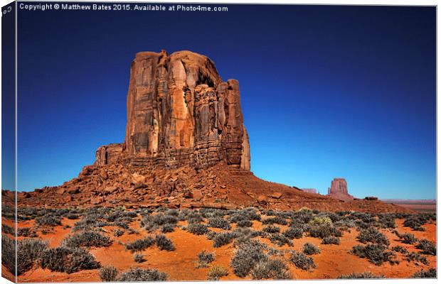  Monument Valley Butte Canvas Print by Matthew Bates