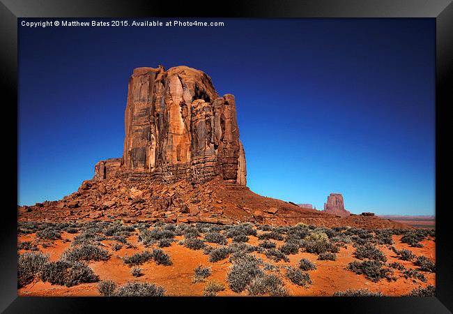  Monument Valley Butte Framed Print by Matthew Bates
