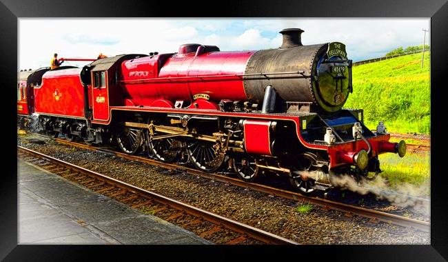   45699 Galatea heading 'The Fellsman' at Hellifie Framed Print by Andy Smith