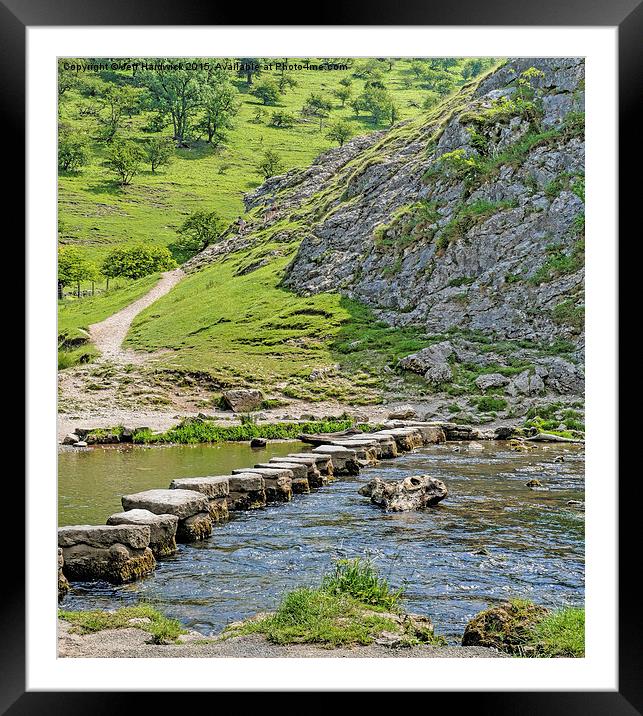  Stepping Stones on river Dove Framed Mounted Print by Jeff Hardwick