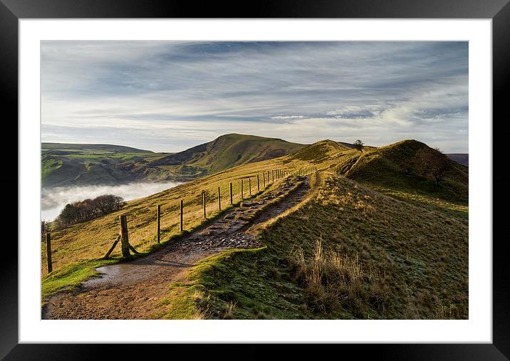 Misty Morning on the Great Ridge  Framed Mounted Print by Darren Galpin