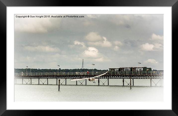  Hythe pier and train Framed Mounted Print by Sue Knight