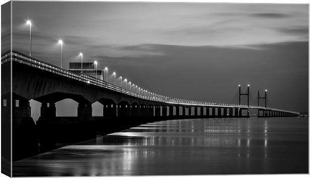   Second Severn Crossing  Canvas Print by Dean Merry