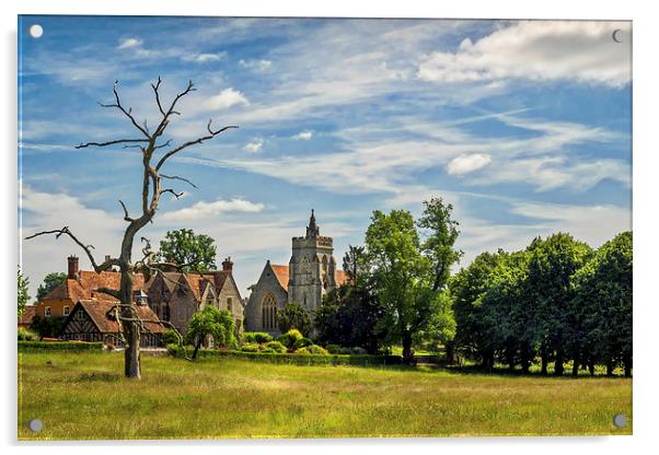 Christ Church, Fosbury, Berkshire, England, UK Acrylic by Mark Llewellyn