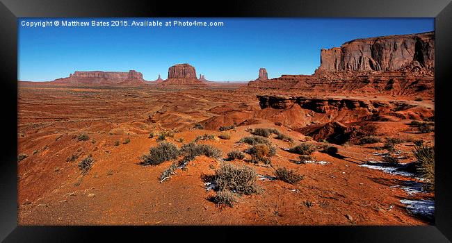 Monument Valley Landscape Framed Print by Matthew Bates
