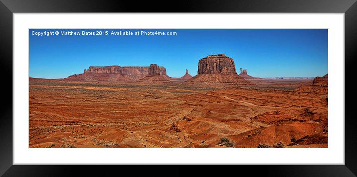 Monument Valley Plains Framed Mounted Print by Matthew Bates