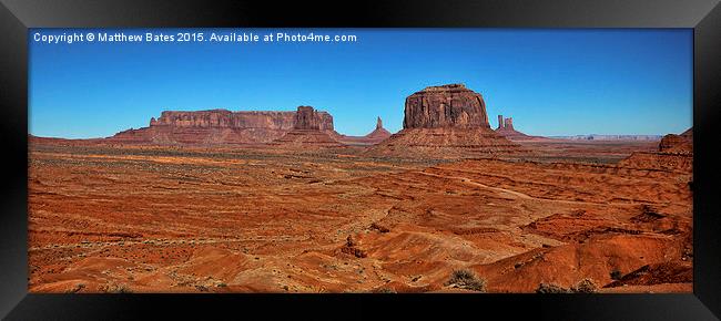 Monument Valley Plains Framed Print by Matthew Bates
