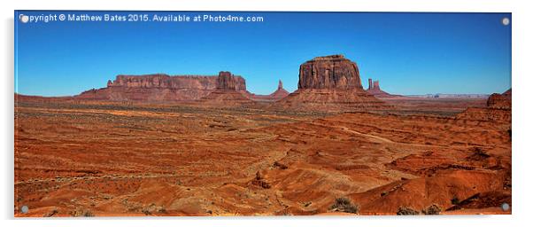 Monument Valley Plains Acrylic by Matthew Bates