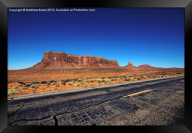 Monument Valley route 163 Framed Print by Matthew Bates