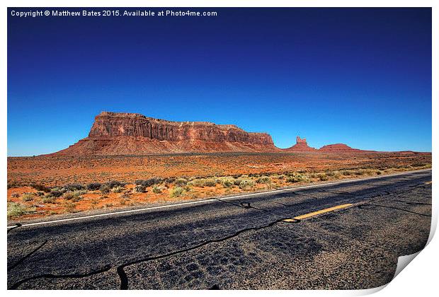 Monument Valley route 163 Print by Matthew Bates