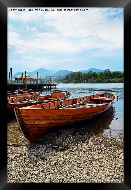  Rowing boats for hire on Derwentwater. Framed Print by Frank Irwin
