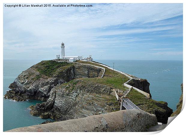  South Stack Lighthouse . Print by Lilian Marshall