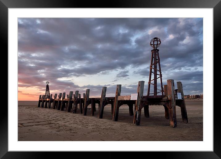  St Annes Old Pier Head At Sunset Framed Mounted Print by Gary Kenyon