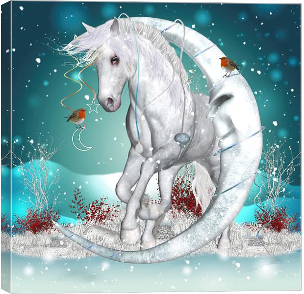  The Winter Moon Fantasy Art Canvas Print by Tanya Hall