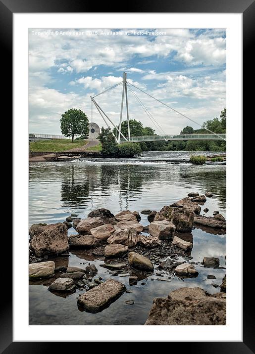  Still river & the bridge Framed Mounted Print by Andy dean