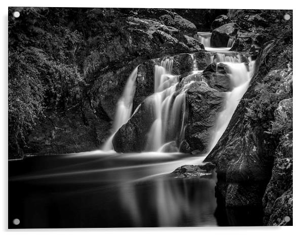  Beezley Falls, Ingleton Acrylic by David Schofield