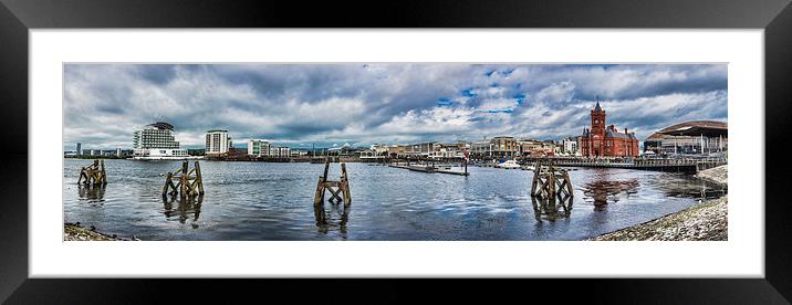  Cardiff Bay Panorama Framed Mounted Print by Steve Purnell