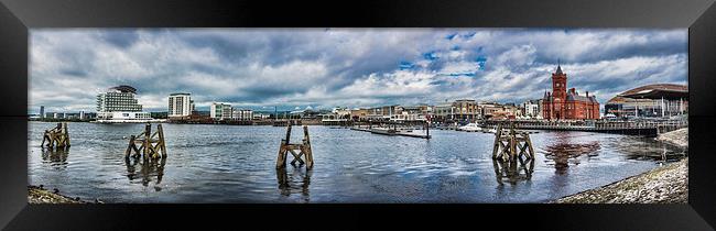  Cardiff Bay Panorama Framed Print by Steve Purnell