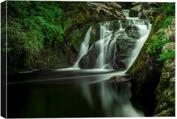  Beezley Falls, Ingleton, North Yorkshire Canvas Print by David Schofield