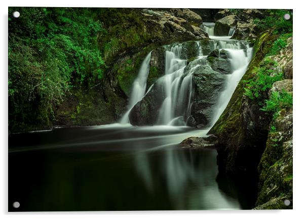  Beezley Falls, Ingleton, North Yorkshire Acrylic by David Schofield