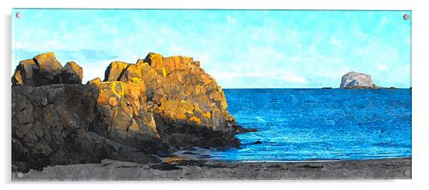  north berwick beach Acrylic by dale rys (LP)